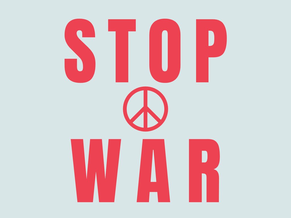 o5m no war peace poster sign template edit print